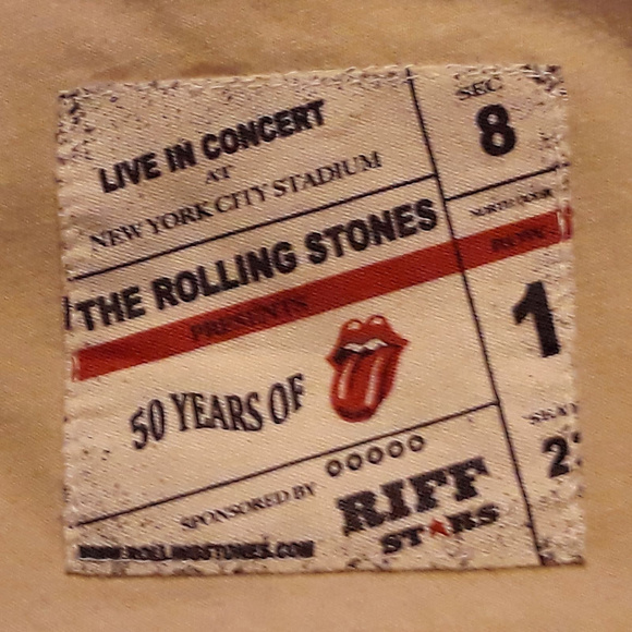 Rolling Stones 50 Years RIFF Stars rock Official cotton T-Shirt L NWT - Picture 4 of 5